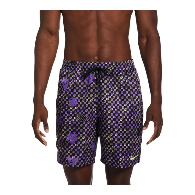 Nike Men's Smiles Check 7 Inch Volley Shorts