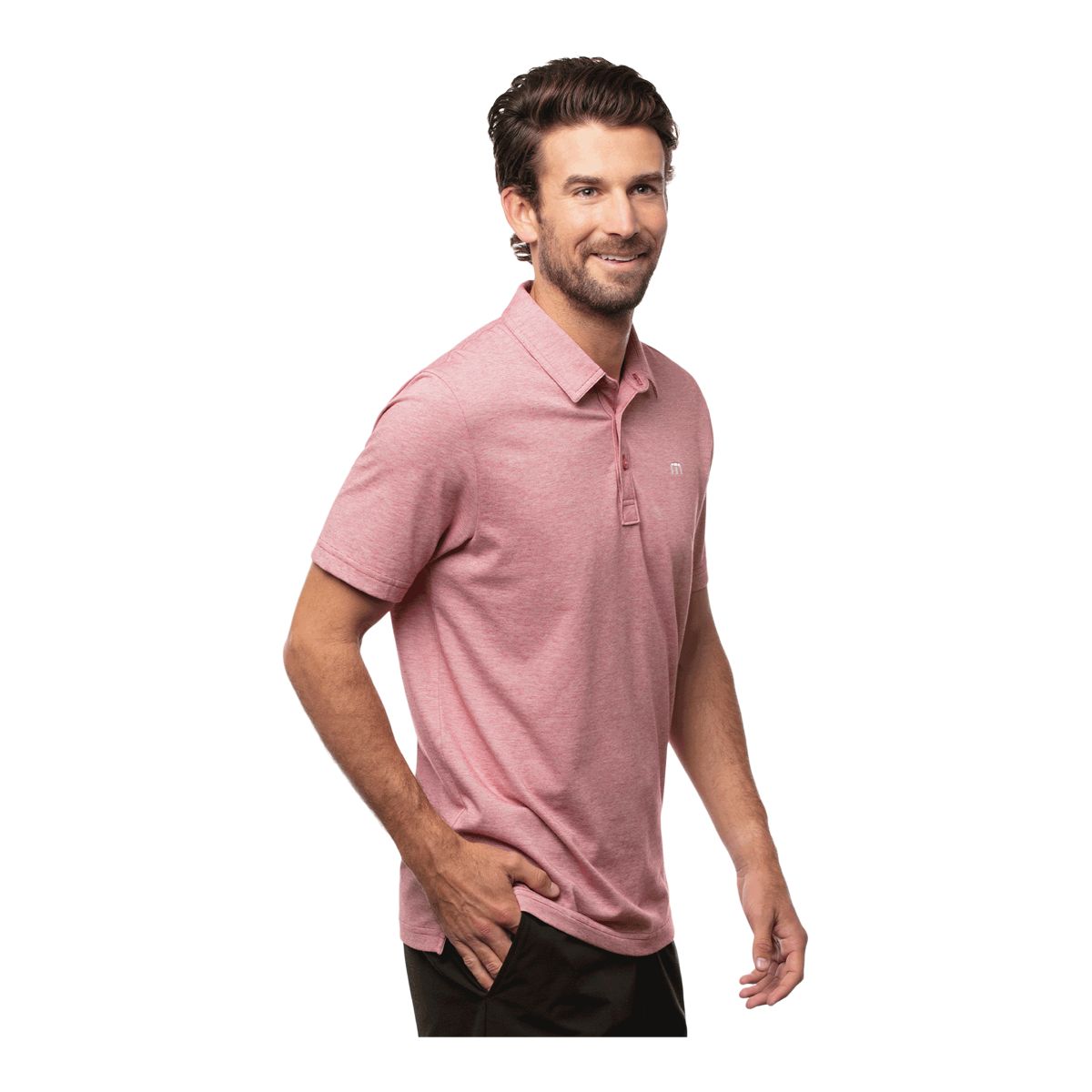 TravisMathew Men's Zinna Short Sleeve Golf Polo T Shirt  Regular Fit