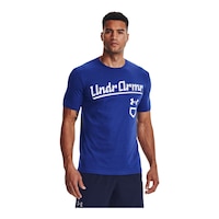 Under Armour Men's Baseball Script T Shirt Front_Angled_Right