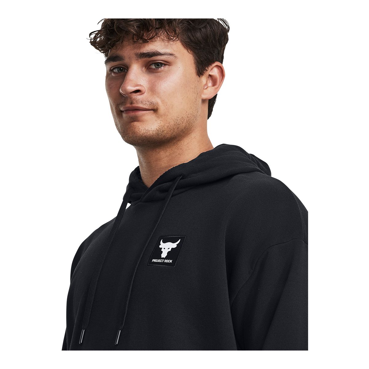 【UA ｘ Project Rock】Project Rock Heavyweight Terry Hoodie Under Armour Men's Project Rock Payoff Short Sleeve Terry
