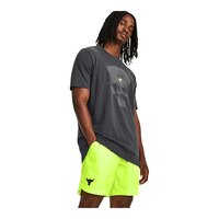 Under Armour Men's Project Rock Statement Skull T-Shirt Front_Three_Fourths_Angled_Right