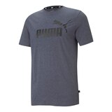 PUMA Men's Essential Heather Crew Neck T Shirt Front_Three_Fourths_Angled_Left