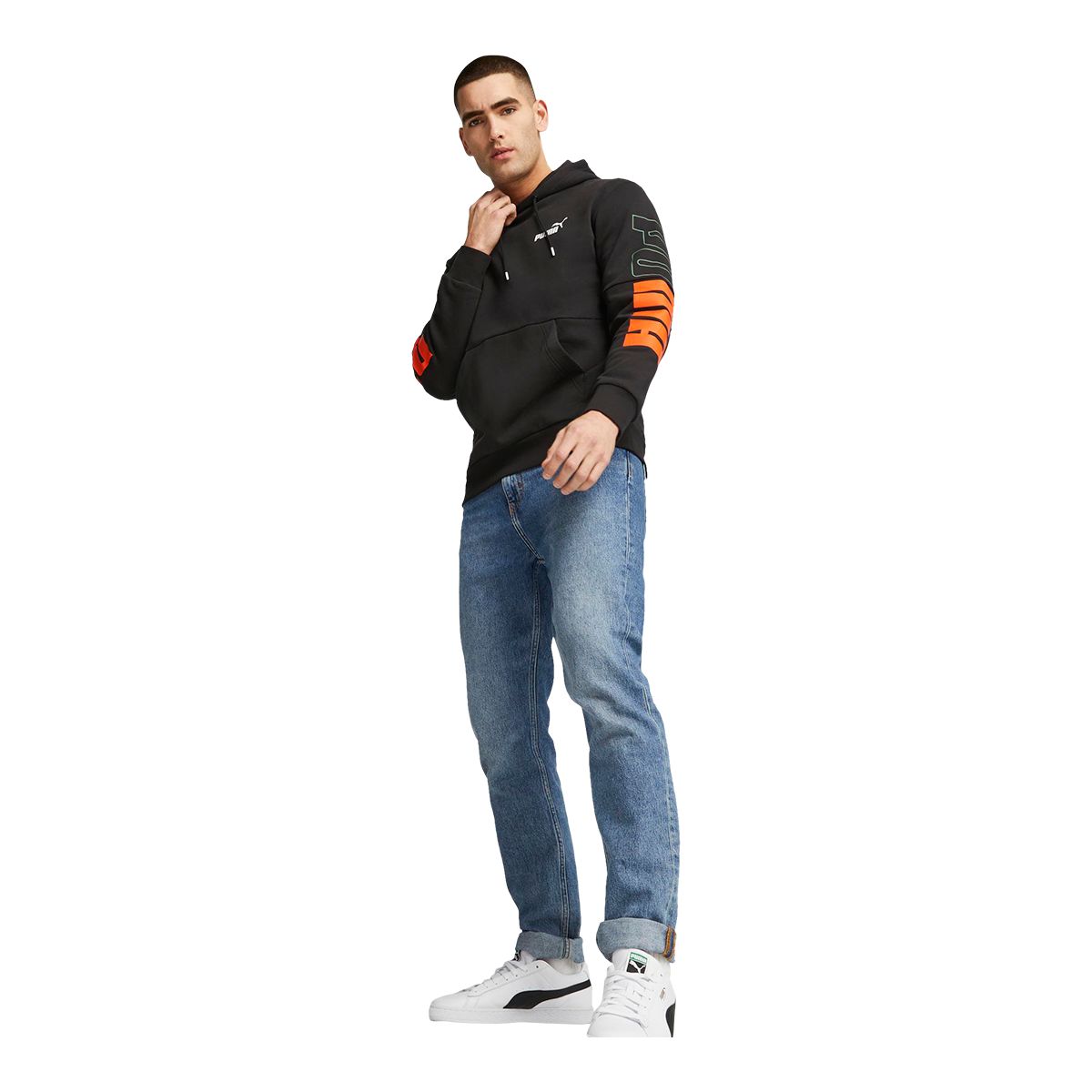 PUMA Men's Power Colour Block Pullover Hoodie