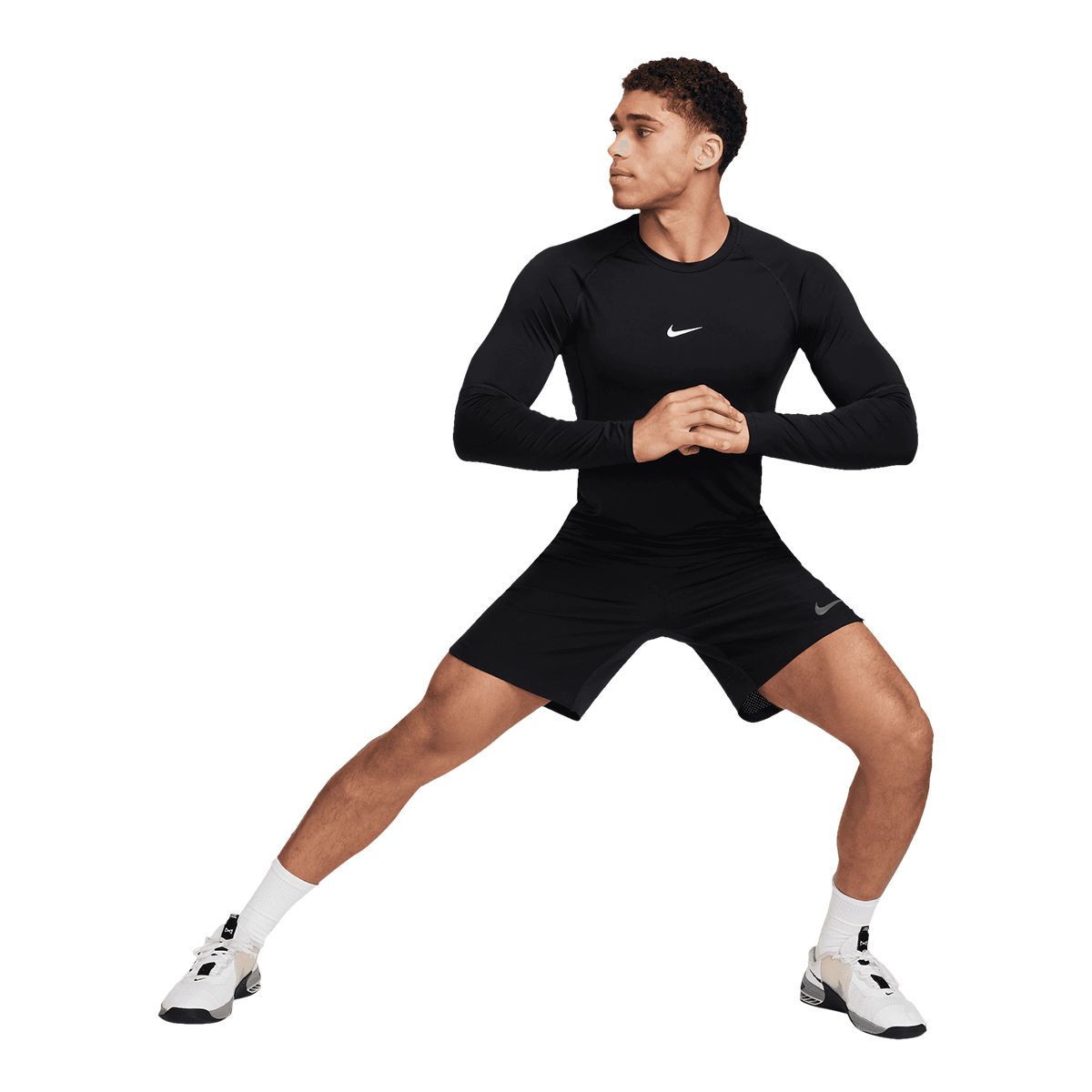 nike men's pro slim fit long sleeve shirt