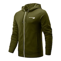 New Balance Men's Core Full Zip Hoodie Front_Angled_Left