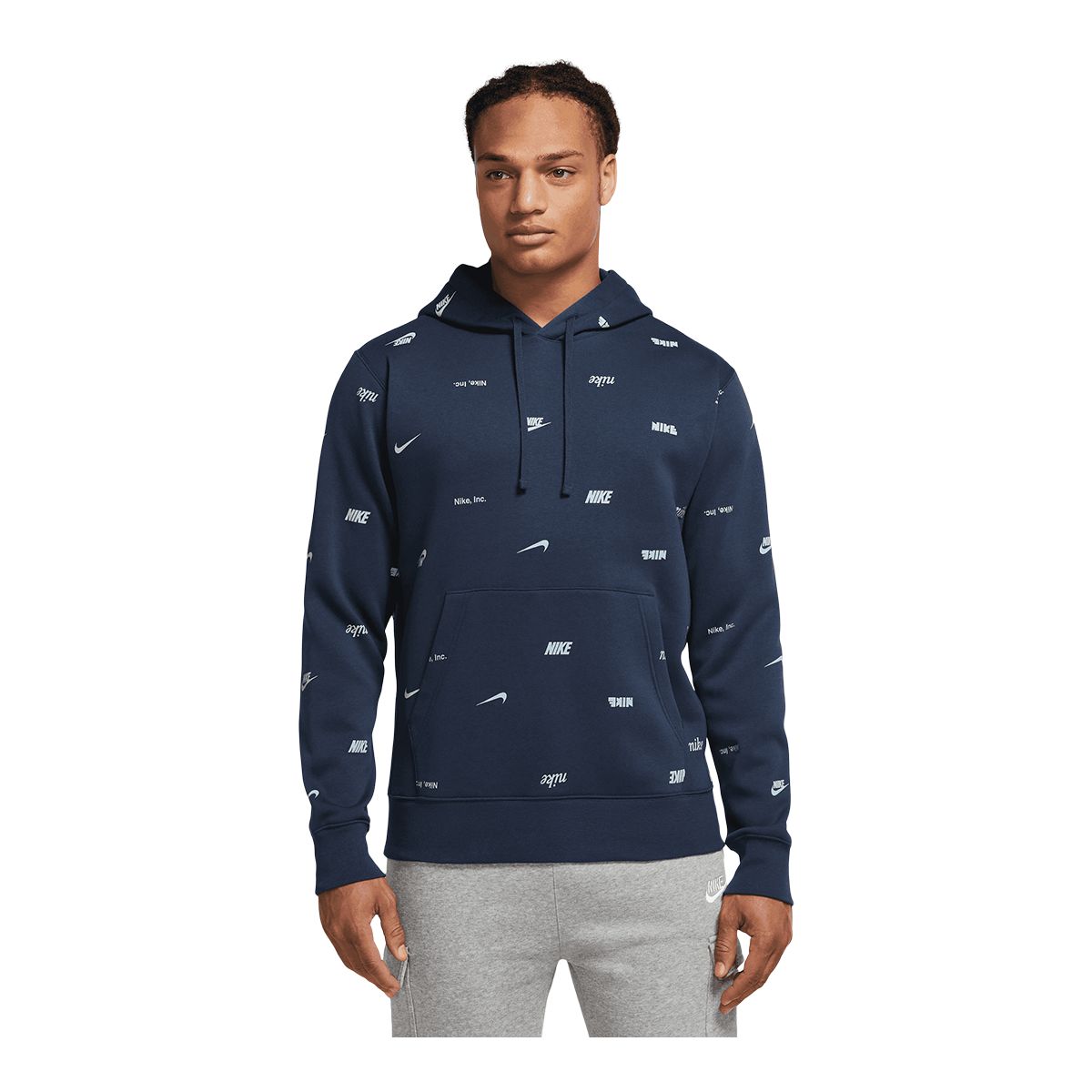 Nike Sportswear Men s Club All Over Print Pullover Hoodie SportChek