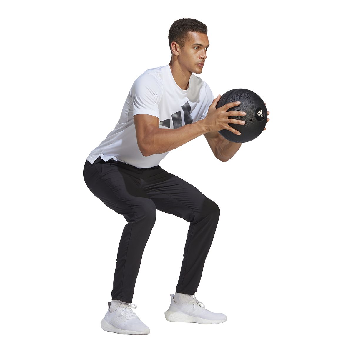 adidas Men's Extended Size Big Logo Training Pants