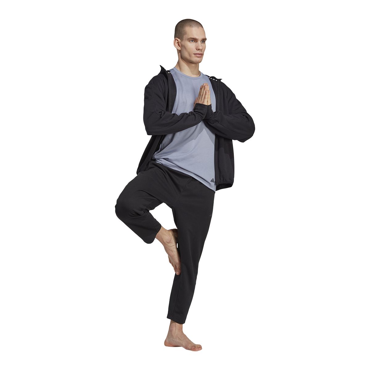 adidas Men's Yoga Base Full Zip Hooded Track Top