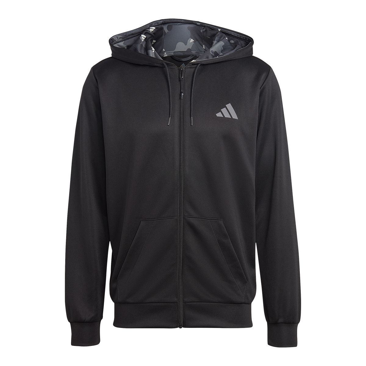 adidas Men's Train Essential+ BL Full Zip Hoodie