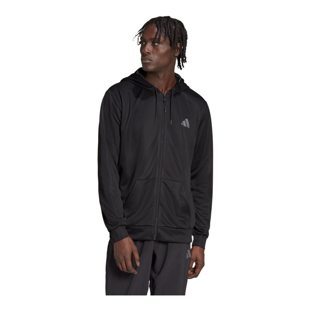 adidas Men's Train Essential+ BL Full Zip Hoodie