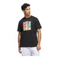 adidas Men's Lil Stripe Meta T Shirt Front_Three_Fourths_Angled_Left