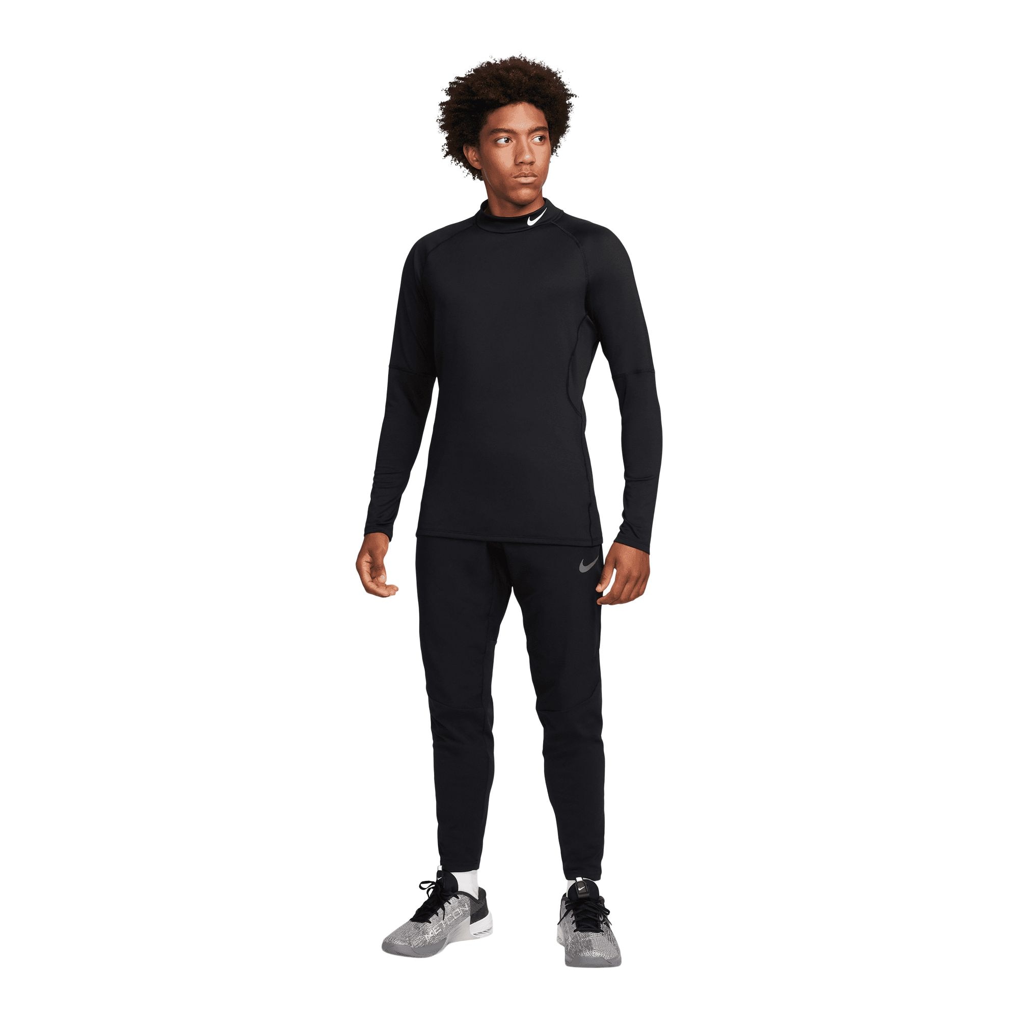 Nike Men's Pro Warm Long Sleeve Mock Shirt
