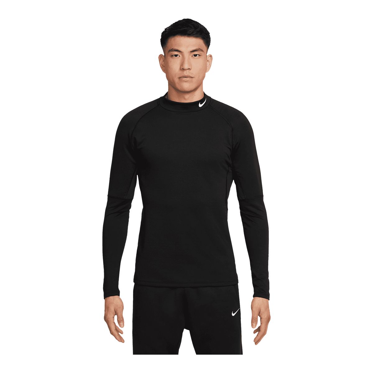 Nike Men's Pro Warm Long Sleeve Mock Shirt | SportChek