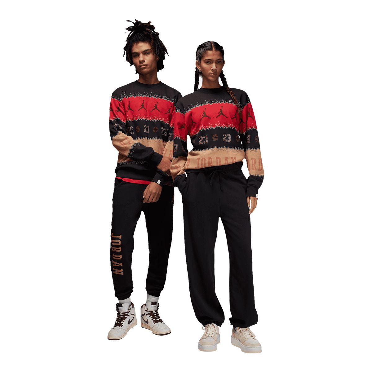 Jordan Men's J Essential Member Holiday Fleece Crew Jacket