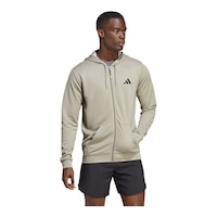 adidas Men's Train Essentials Track Full Zip Hoodie Front_Flat