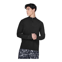 FWD Men's Push Aviate 1/4 Zip Pullover Top Front_Angled_Right