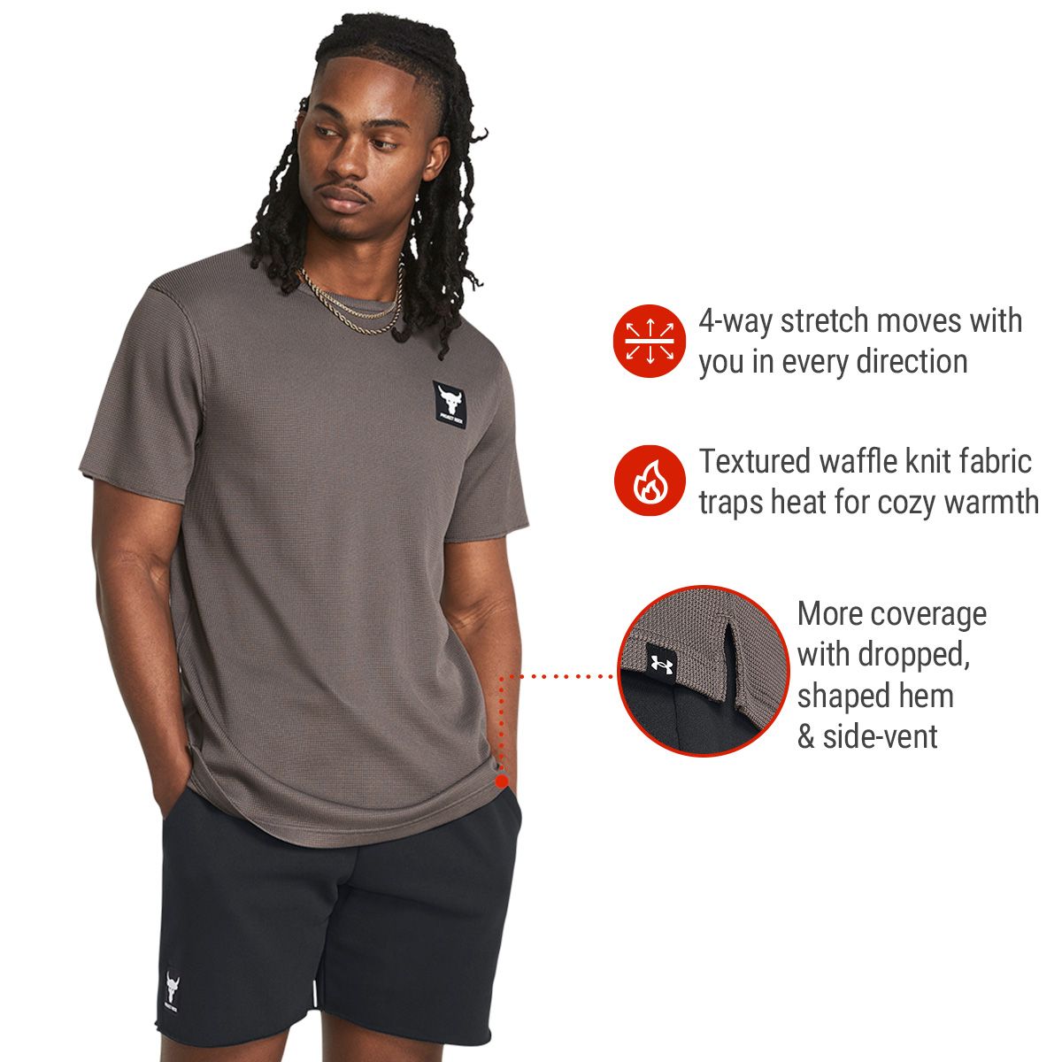 Under Armour Men's Project Rock Authentic Crew T Shirt