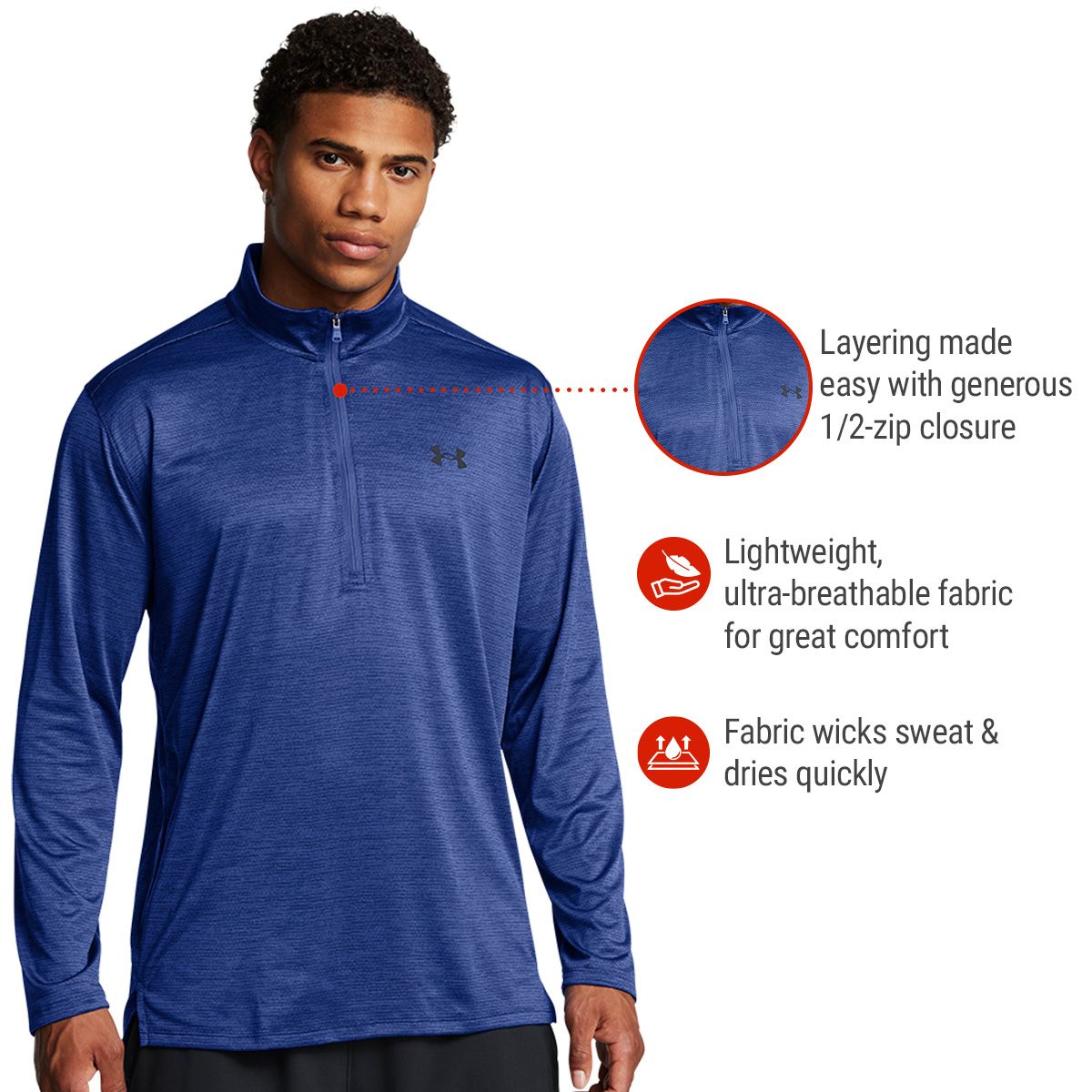 Under Armour Men's Tech™ Vent 1/2 Zip Long Sleeve Top