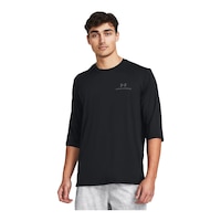 Under Armour Men's Rush Three Quarter Sleeve T Shirt Front_Angled_Left