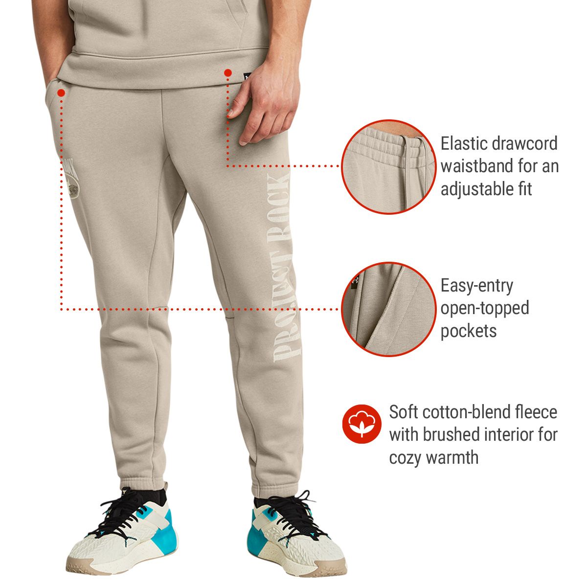 Under Armour Men's Project Rock Fleece Jogger Pants