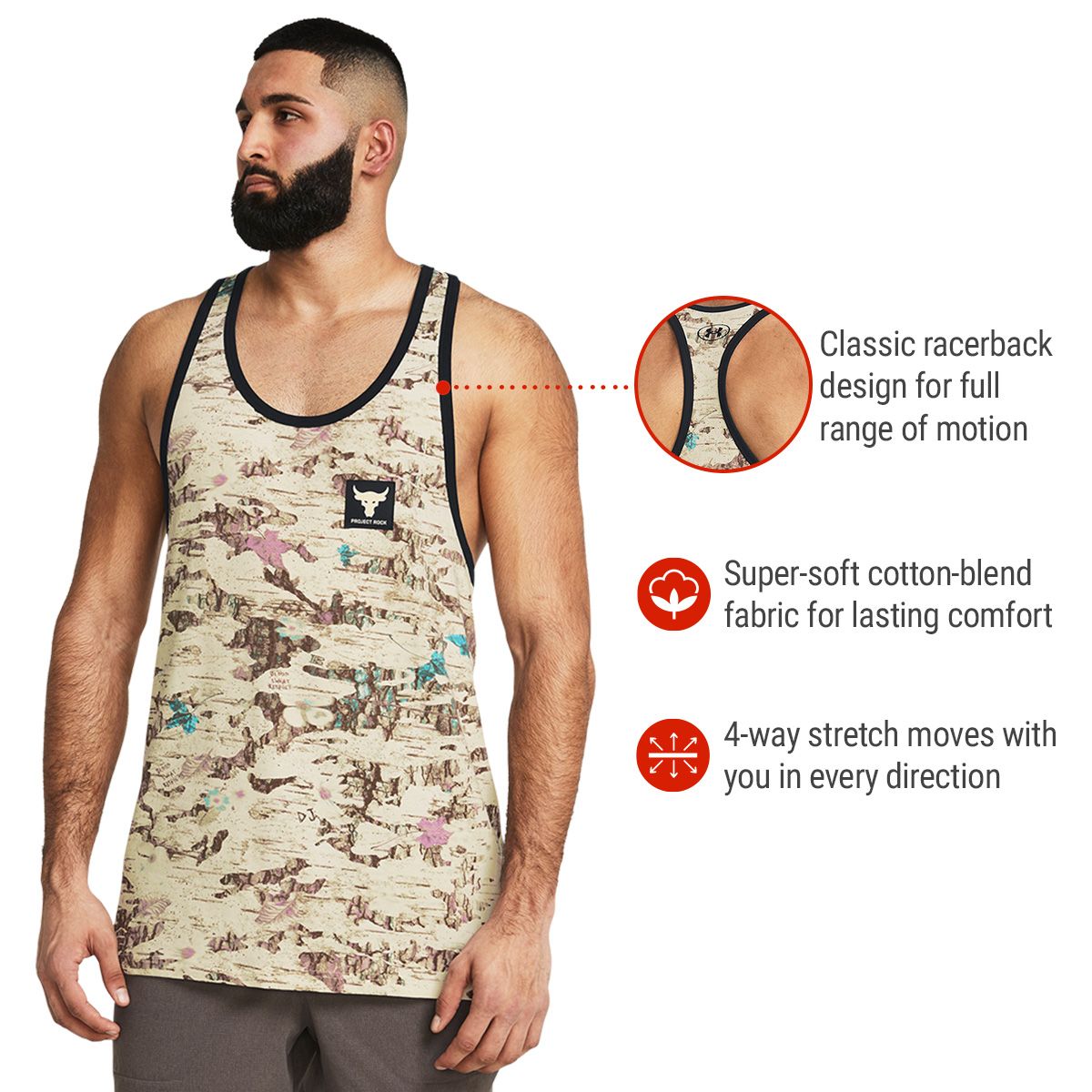 Under Armour Men's Project Rock Camo Graphic Tank