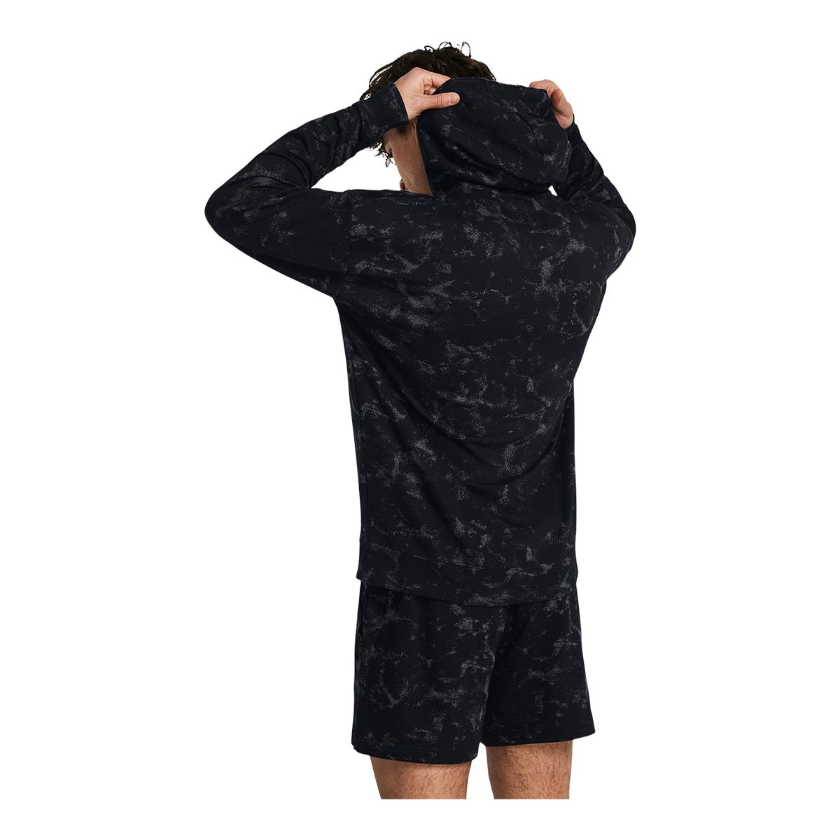 Under Armour Men's Project Rock All Over Print Rival Terry Hoodie