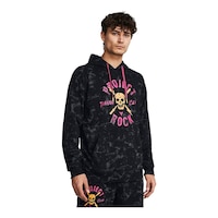Under Armour Men's Project Rock All Over Print Rival Terry Hoodie Front_Angled_Right