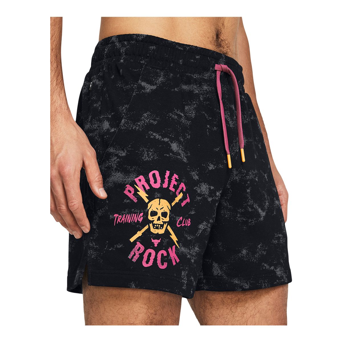 Under Armour Men's Project Rock All Over Print Rival Terry Shorts