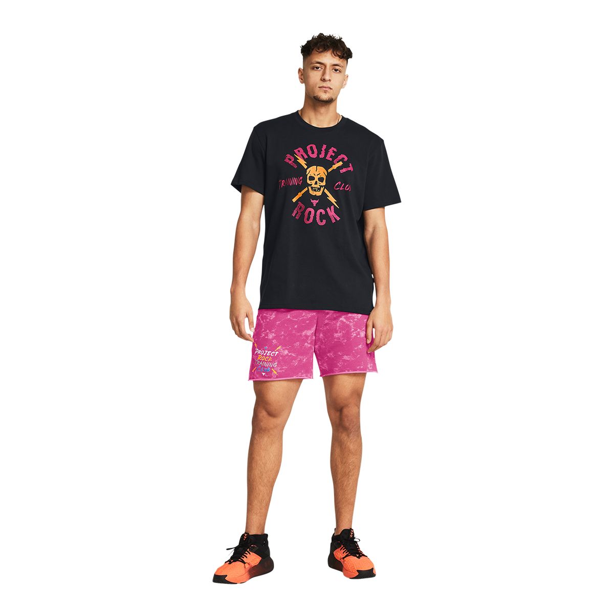Under Armour Men's Project Rock All Over Print UG Terry Shorts