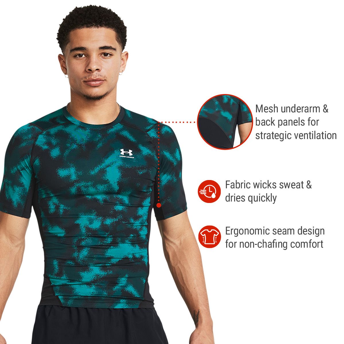Under Armour Men's HeatGear© Armour Compression Printed T-Shirt
