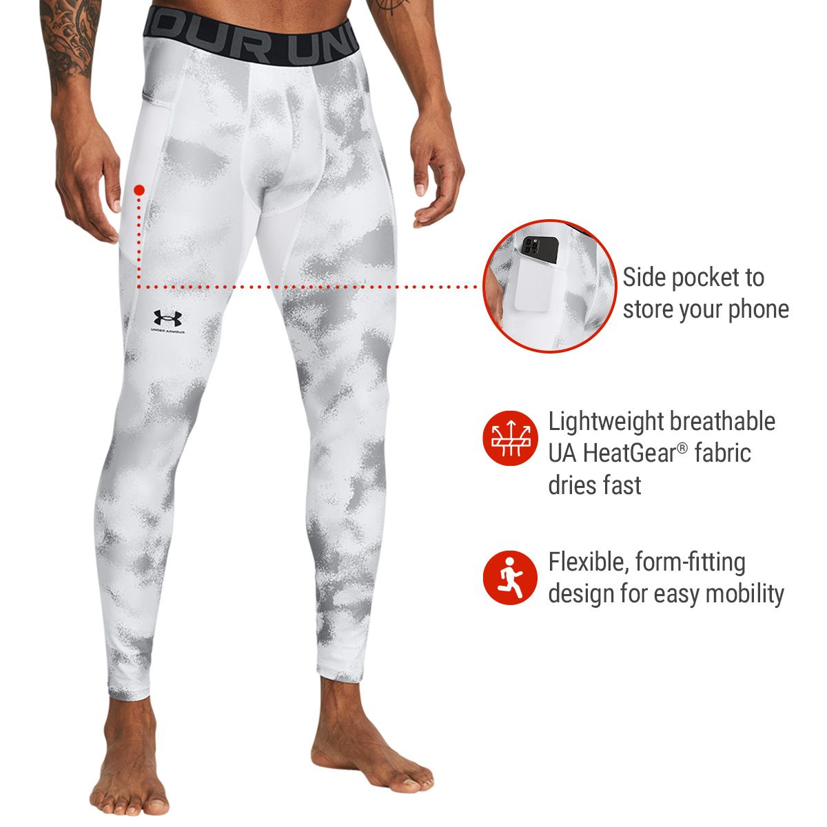 Under Armour Men's HeatGear Armour Print Leggings