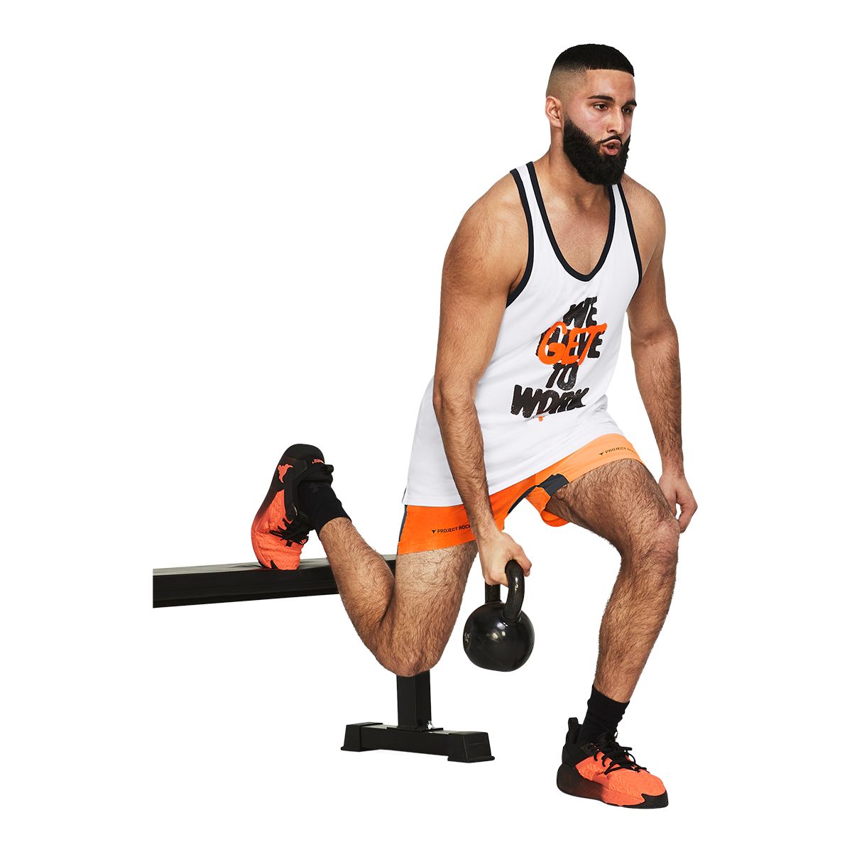 Under Armour Men's Project Rock 5 Inch Print Train Shorts