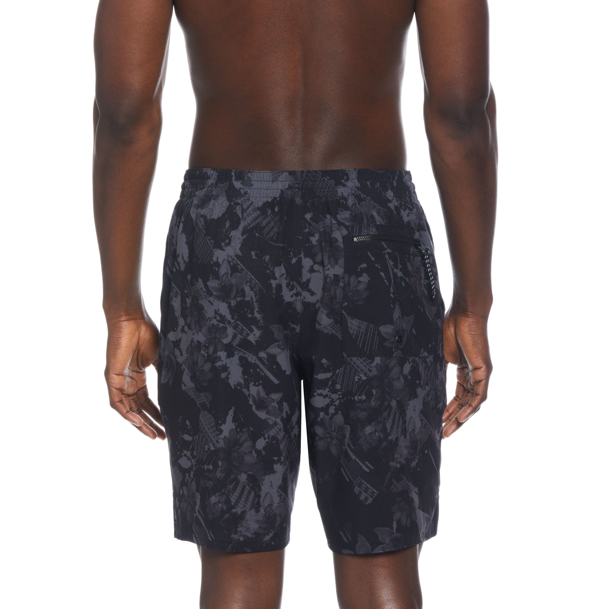 Nike Men's City Floral 9 Inch Volley Shorts Back_Flat