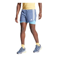 adidas Men's Own The Run 2 in 1 Shorts Front_Three_Fourths_Angled_Left