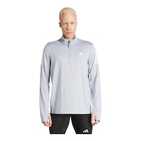 adidas Men's Own The Run 1/2 Zip Long Sleeve Top Front_Flat