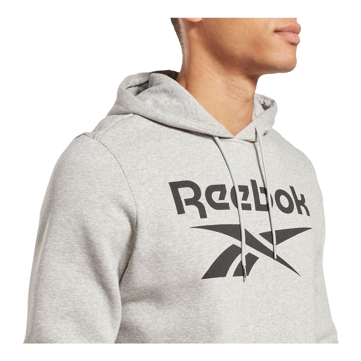 Reebok Men's Identity Fleece Stacked Logo Pullover Hoodie