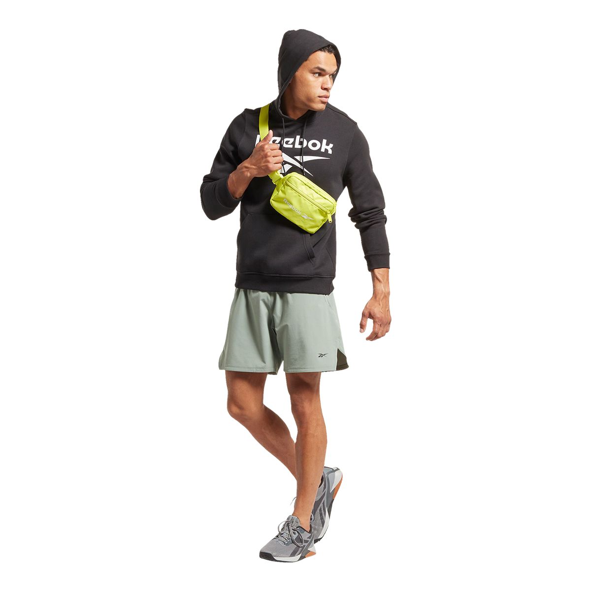 Reebok Men's Identity Fleece Stacked Logo Pullover Hoodie