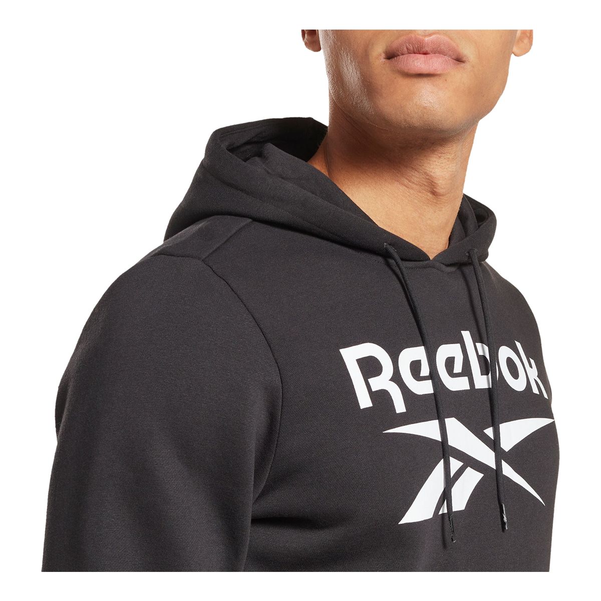 Reebok Men's Identity Fleece Stacked Logo Pullover Hoodie