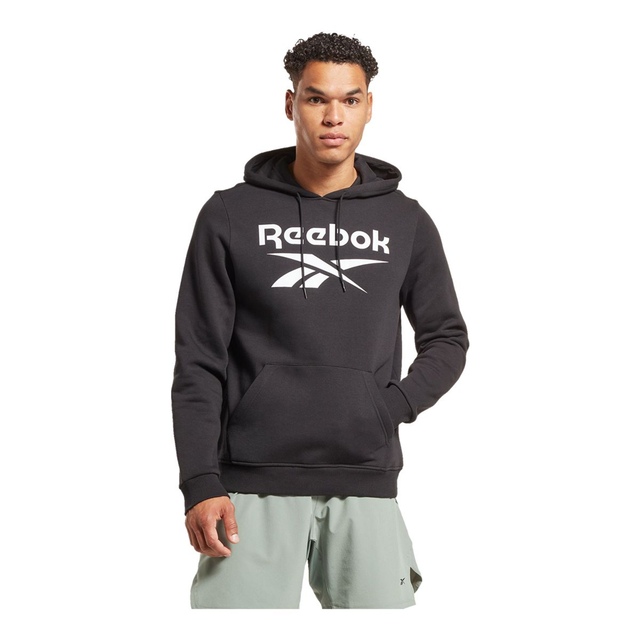 Reebok Men's Identity Fleece Stacked Logo Pullover Hoodie