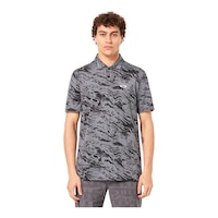 Oakley Men's Duality Jacquard Polo T Shirt Front_Flat