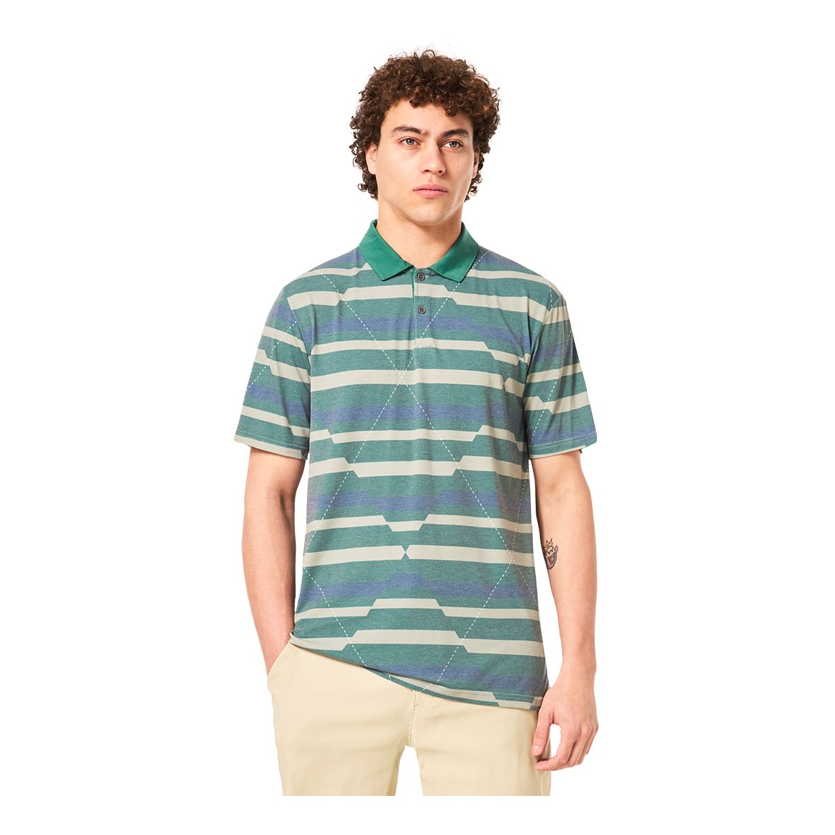 Oakley Men's Fractured Argyle Polo T Shirt