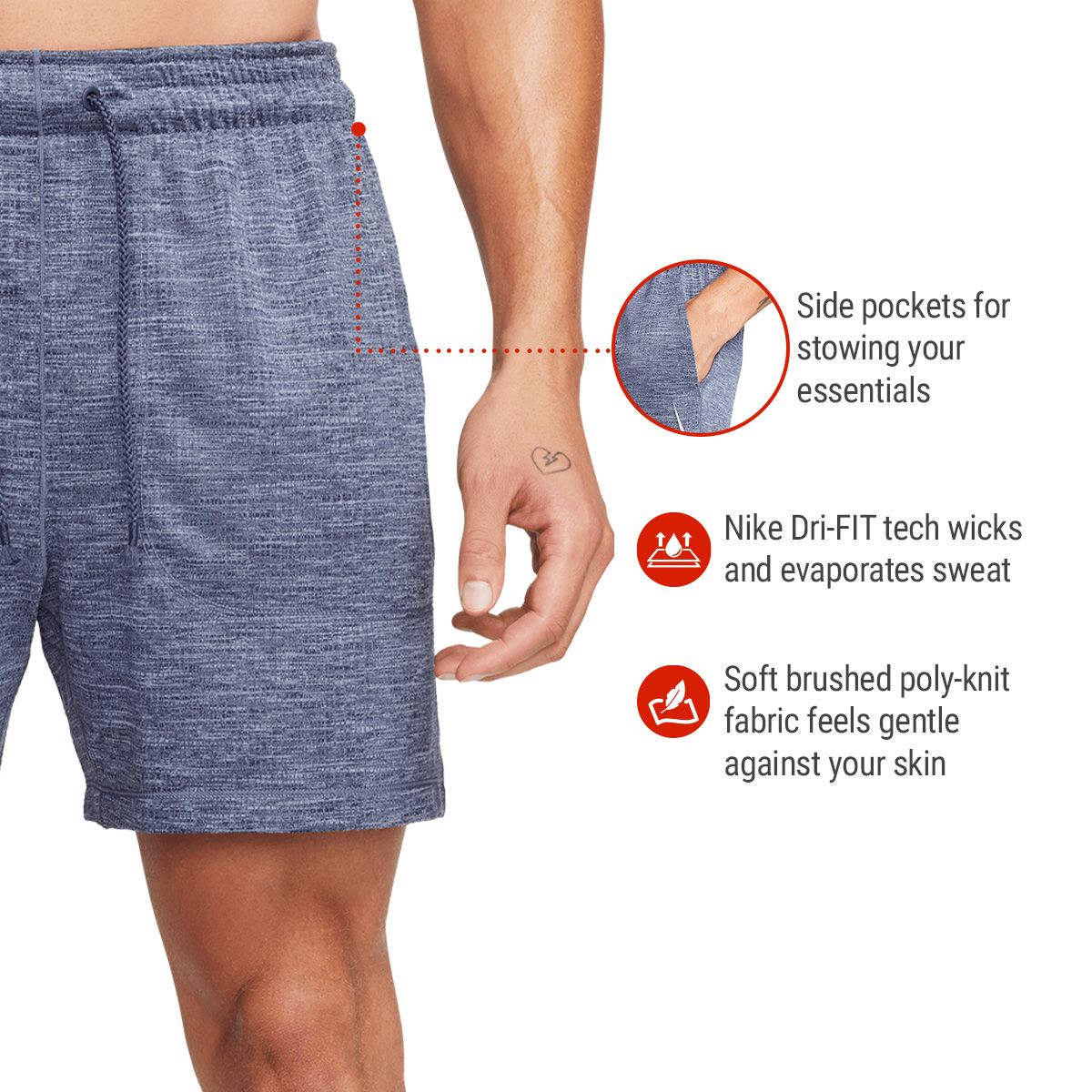 Nike Men's Dri-FIT Statement Jersey 5 Inch Shorts