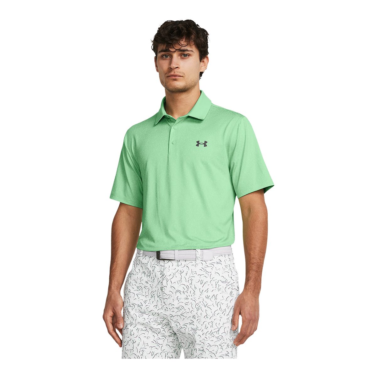 Under Armour Golf Men's Playoff 3.0 Coral Jacquard Polo T Shirt