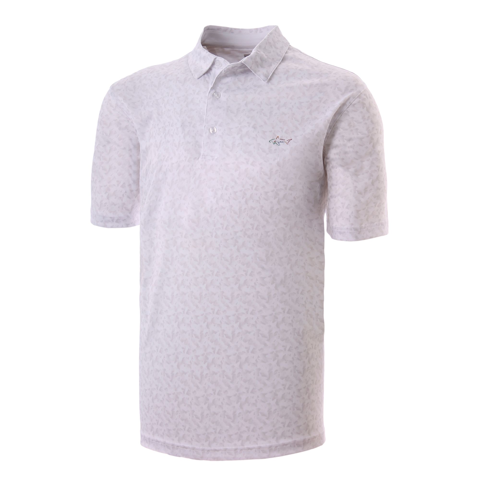 Greg Norman Men's Vector Shark Print Polo T Shirt