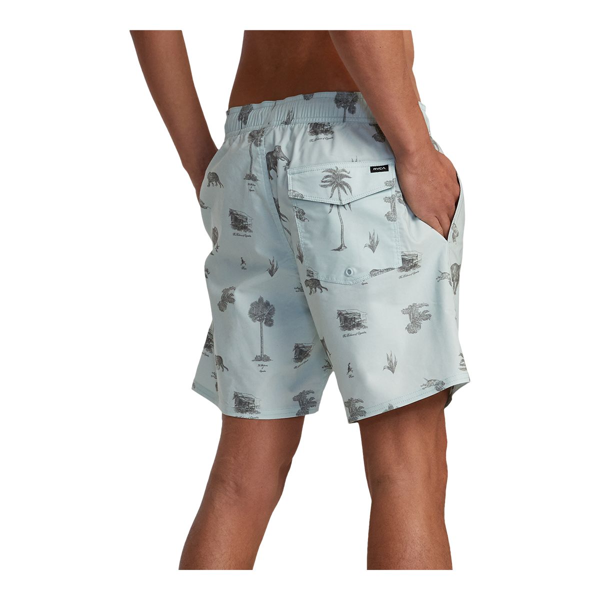 RVCA Men's Barnes Elastic 17 Inch Volley Shorts