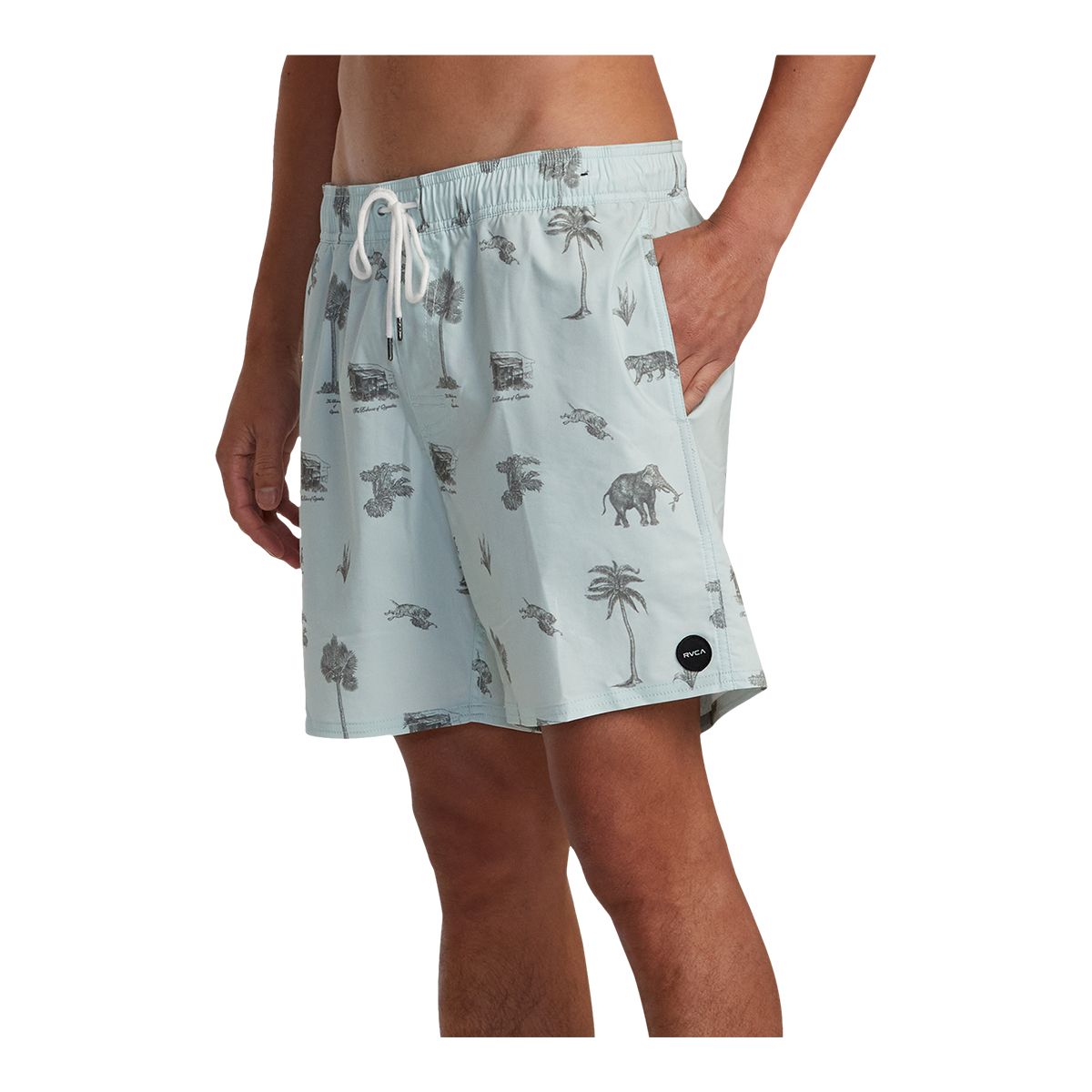 RVCA Men's Barnes Elastic 17 Inch Volley Shorts