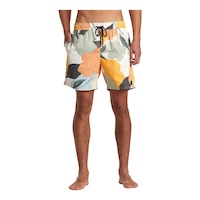 RVCA Men's Perry Elastic 17 Inch Volley Shorts Front_Flat