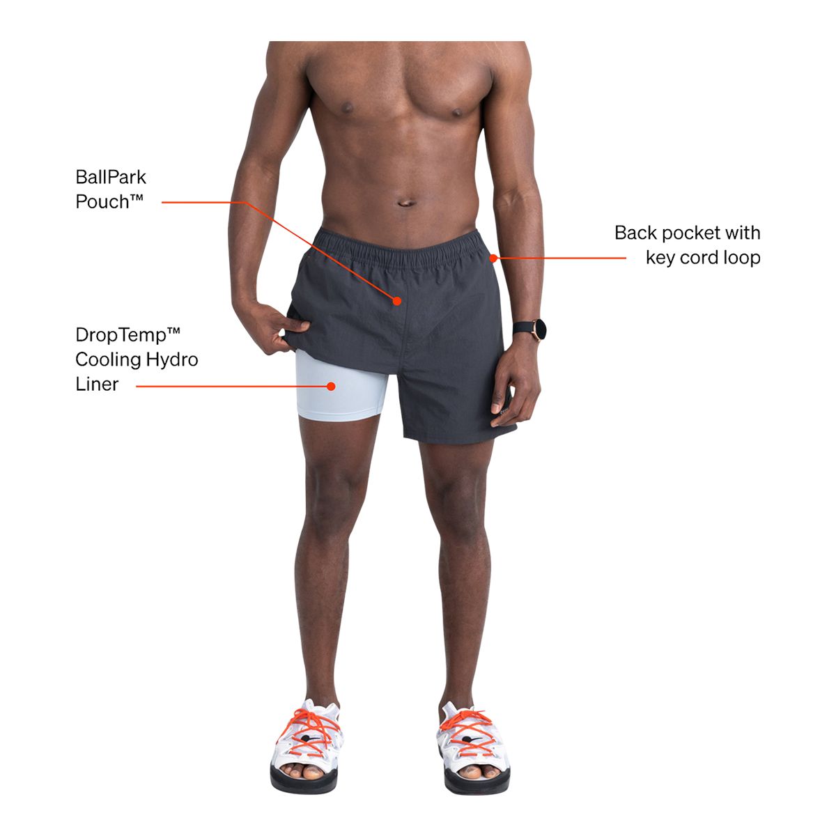 Saxx Men's Go Coastal 2 in 1 7 Inch Volley Shorts