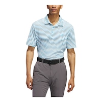 adidas Golf Men's Mesh Print Polo Front_Flat