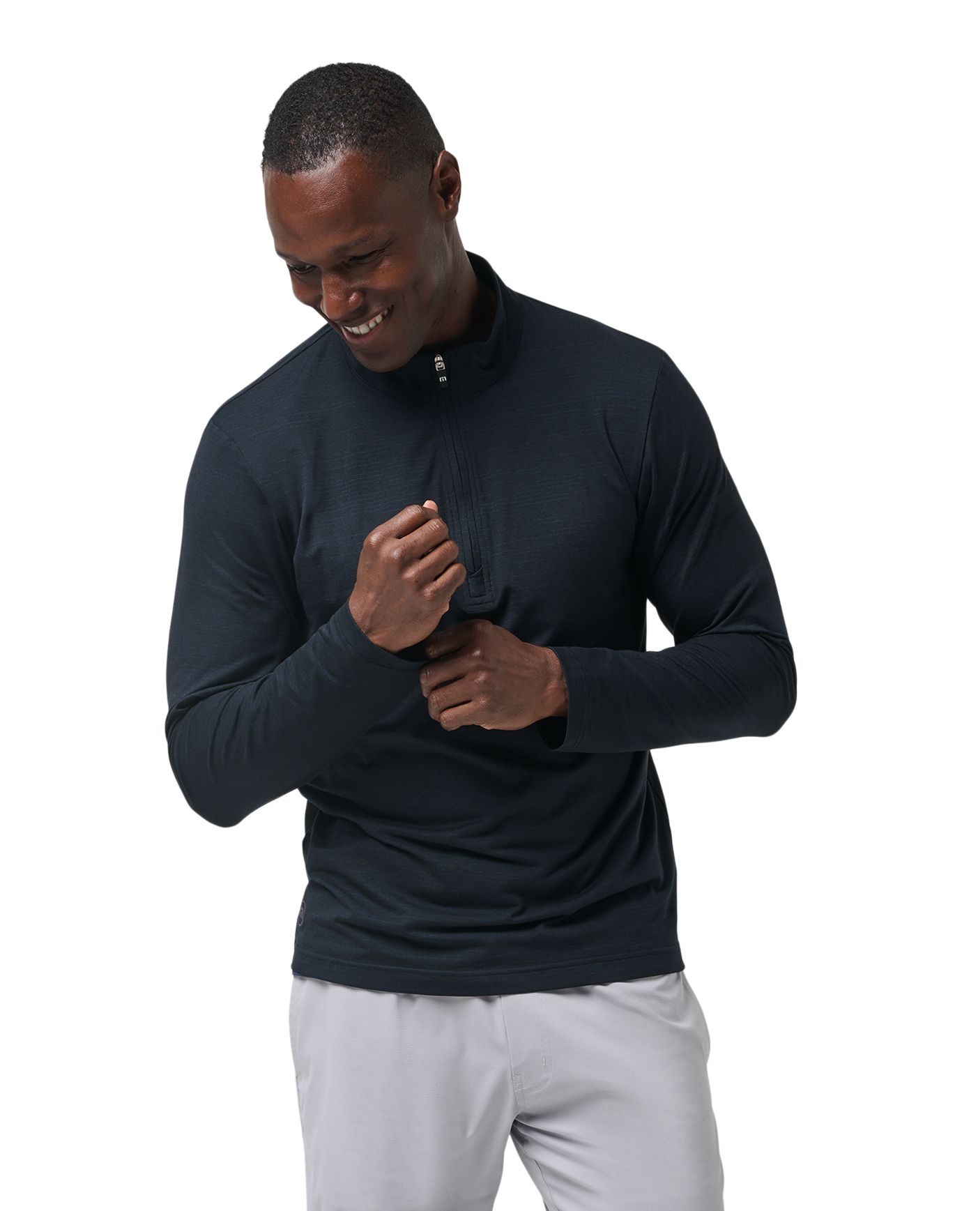 TravisMathew Men's The Heater 1/4 Zip Golf Pullover